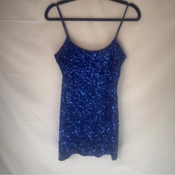 princess polly baby blue dress Lucy in the Sky | Dresses | Skylar Sequin Maxi Dress In Blue Large Lucy In  The Sky